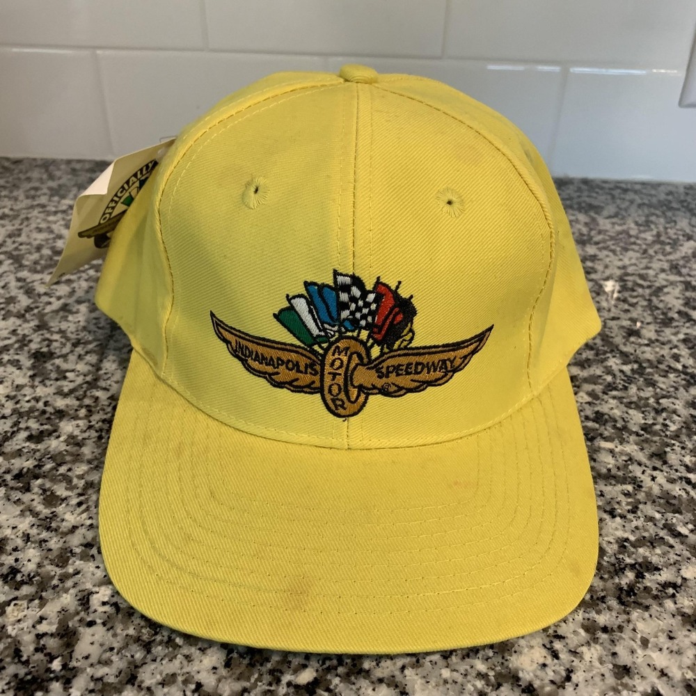 Vintage Indianapolis Motor Speedway Hat Cap Snap Back Mens One Size Logo 7 FLAWS